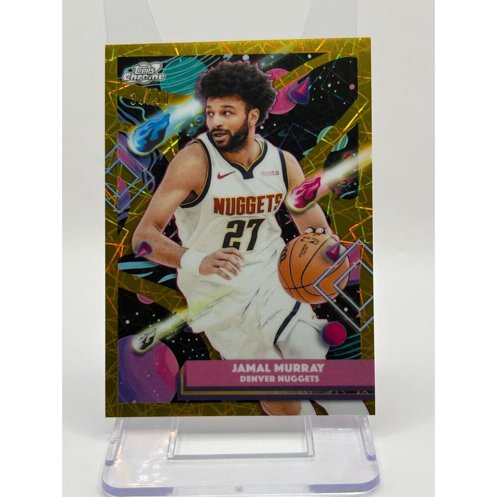 2025-26 Topps Chrome Cosmic Jamal Murray Gold Interstellar Refractor 30/50 SP